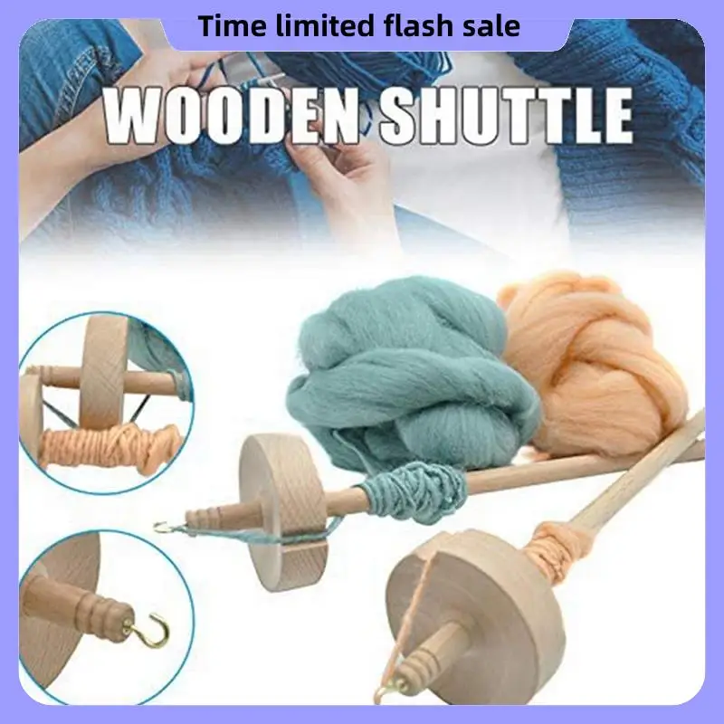 A40T 4Pcs Drop Spindle For Spinning Wool Yarn Spin Top Whorl Drop Spindle Hand Carved Wooden Tool For Beginners