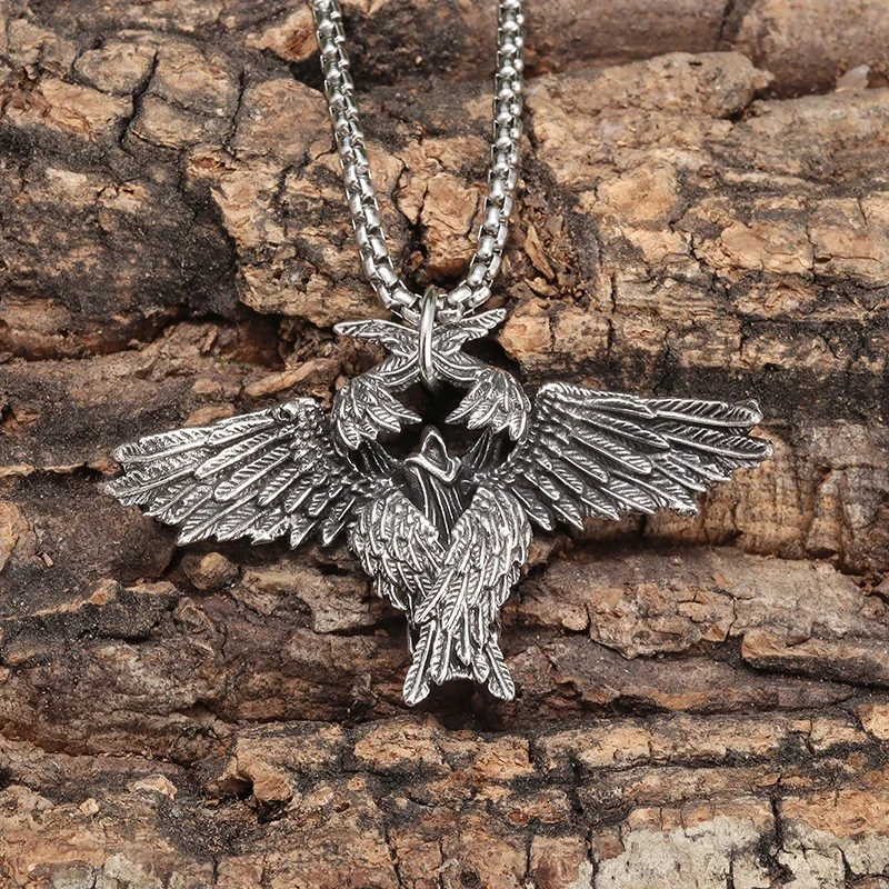 Retro Seraphim Devil Wings Pendant Necklace Women's Personality Charm Gothic Hip-Hop Trendy Jewelry Accessories