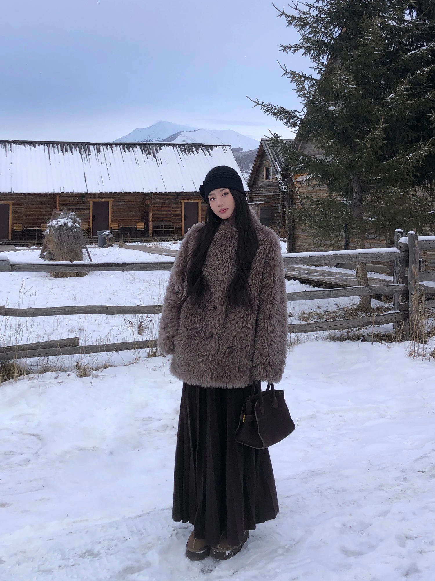 Pusumede Textured Series High Quality Soft Knitted Pleated Midi Skirt Women's Drapey A-Line Skirts Princess Style Casual Wear
