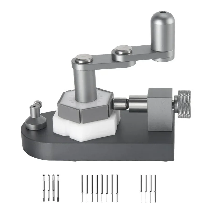New Watch Repair Tool: Strap Remover with 360° Rotating Tip, Strap Adjuster, Metal Body, Includes Screwdriver/Punch Attachments