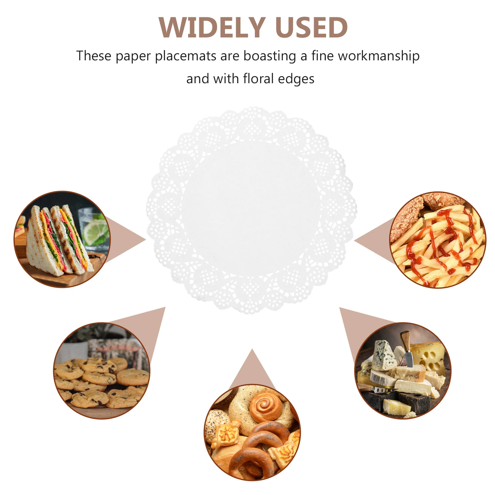 

150pcs Baking Paper Liner 6.5 8.5 10.5 Inch White Lace Hollow Design Disposable Oil Absorbing Pad Cake Box Packaging Tool For