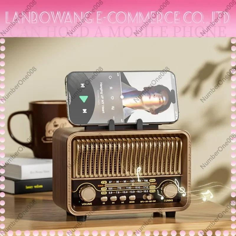 Retro Portable Radio AM FM SW 3 Band Radio USB Rechargeable with Antenna Seniors - view 3