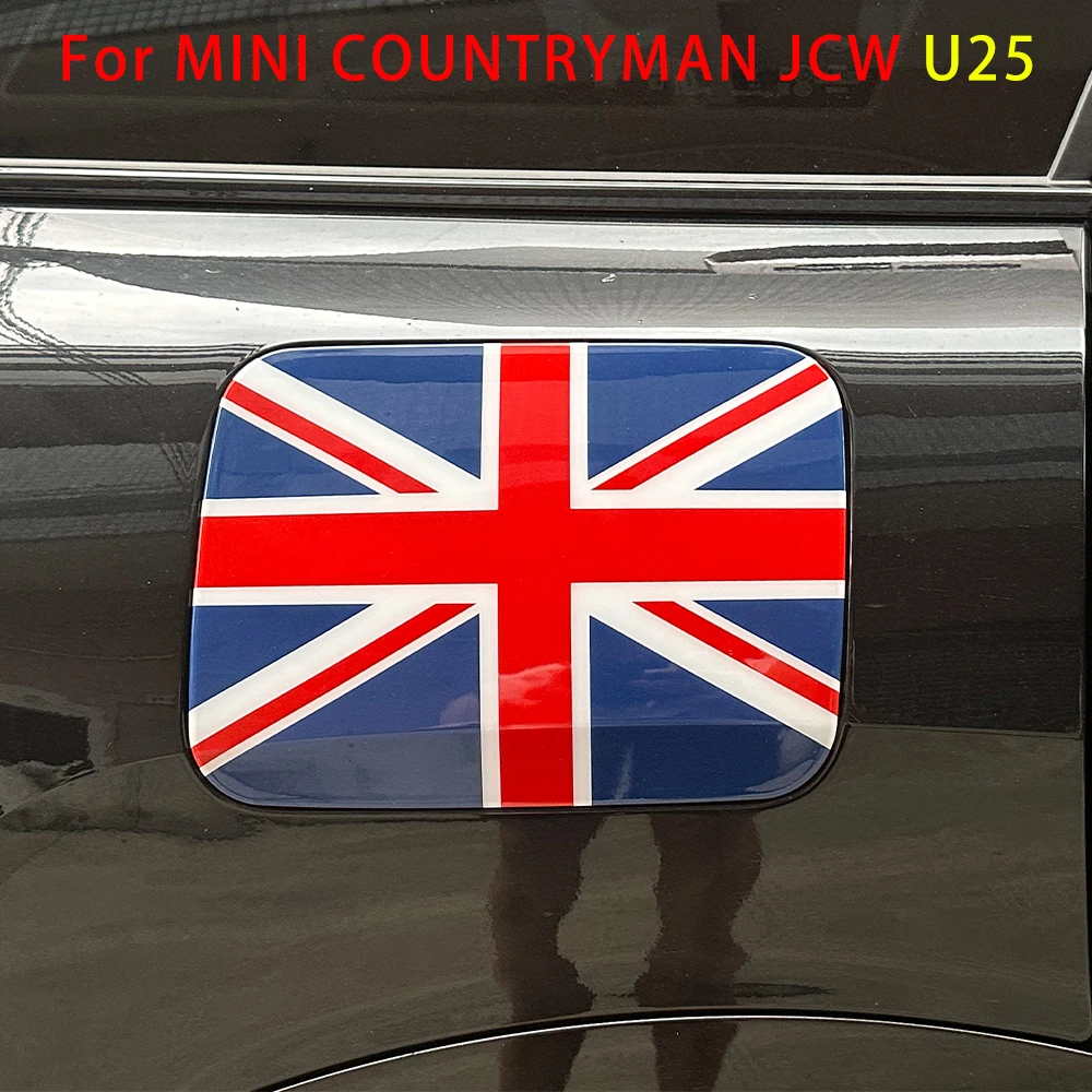 Union Jack Car Fuel Tank Cap Decoration Cover Sticker For Mini Countryman U25 JCW 2024 2025 Car Styling Auto Accessories