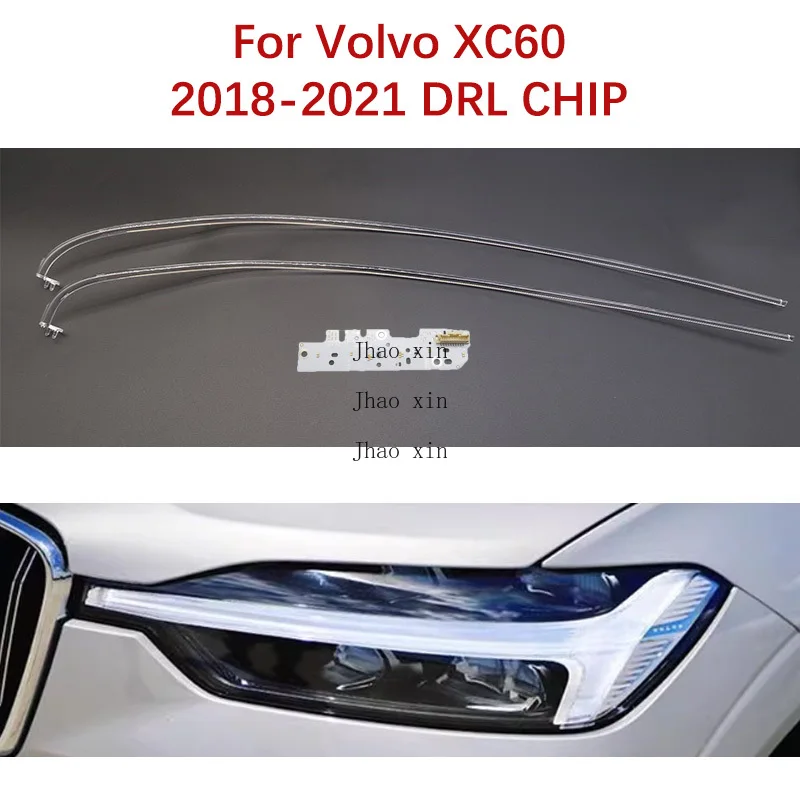 

Направляющая полосы указателя поворота «ангельский глаз» для Volvo XC60 White Light 2018-2021, светодиодные автомобильные фары, DRL CHIP, модуль балласта, кабель