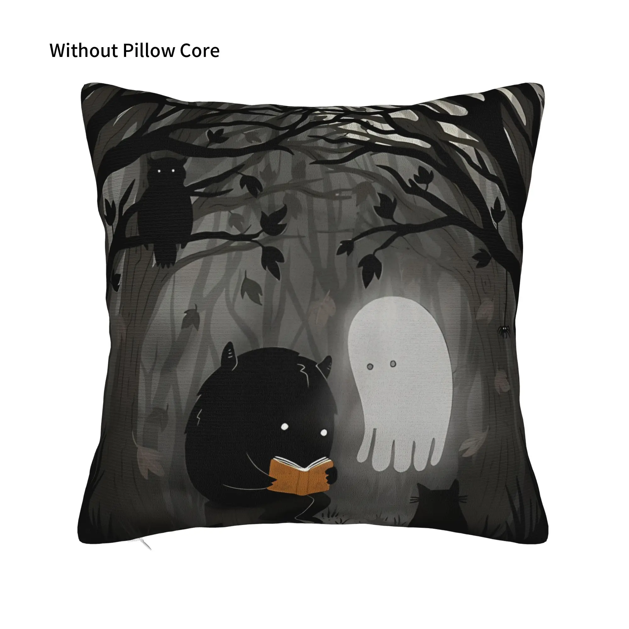 A Quiet Spooky Spot G Ghost  Decorative Pillowcases for Cozy G-Ghost Pillow Cover Zipper Closure