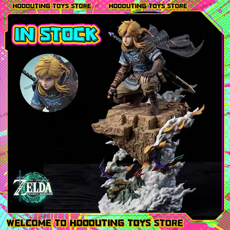 In Stock 38cm The Legend of Zelda Game Figure Link Figurine Gk PVC Statue Collectible Model Desktop Ornament Toy Christmas Gifts