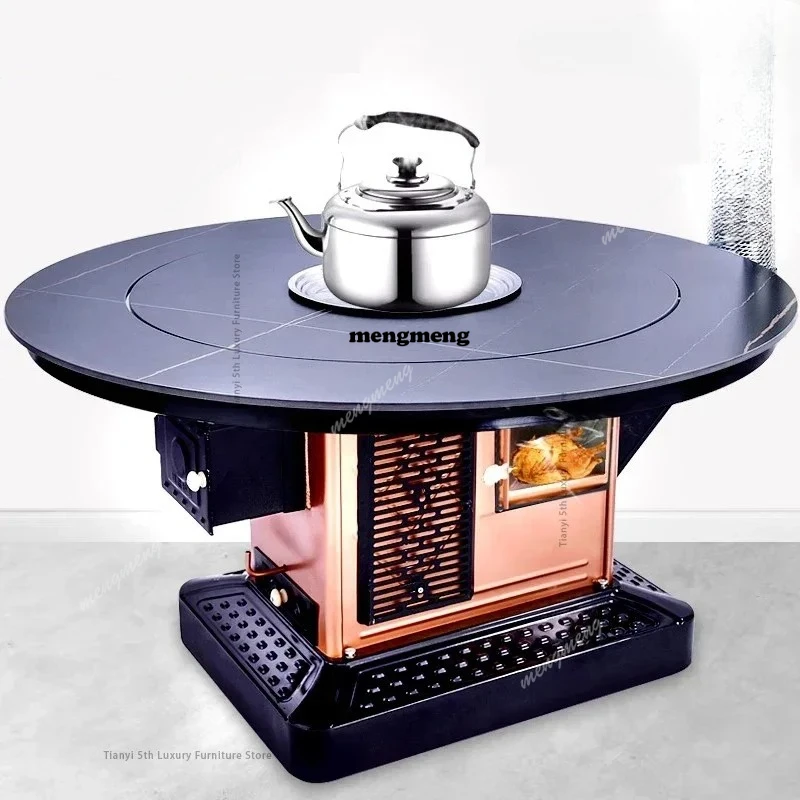 Village Practical Round Heating Patio Heaters Smoke Pipes with Ovens Rural Stoves Villa Kitchen Home  Garden Varmekilde