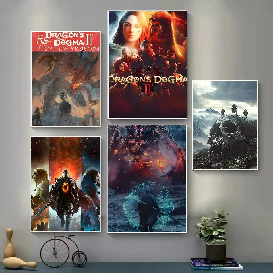حار شعبية لعبة فيديو التنين Dogma 2 ملصق الفن مع المطبوعات غرفة نوم المنزل غرفة المعيشة الديكور هدية