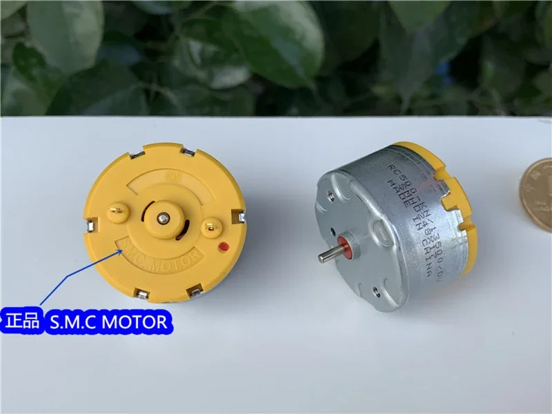 Standardowy RC500-KN/13500 węgla silnik szczotkowy DC 6V 9V 12V 5500RPM okrągły silnik wrzeciona do maszyny zapachowej Robot Sweeper