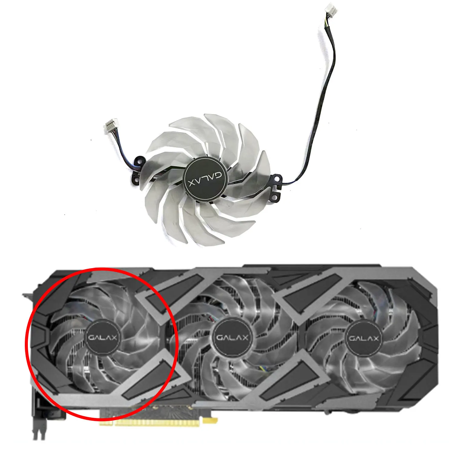 Imagem -06 - Placa de Vídeo Ventilador Gráfico de Refrigeração Substituição para Galax Rtx 3080 3070 3080ti 3070ti ex Th9215s2h-pdb03 92 mm