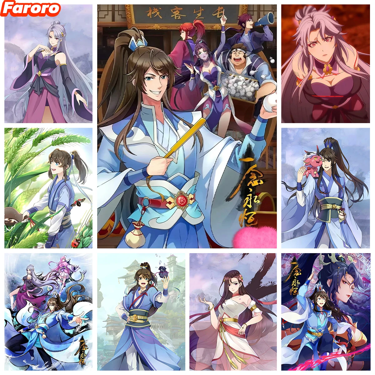 

A Will Eternal Bai Xiaochun 5D Diamond Painting Xianxia Cultivation Anime DIY Diamond Embroidery Home Room Wall DecorA Will Eter