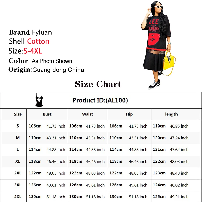 Zomer Nieuwe Grote Maat Vrouwen Jurk Brief Print Mesh Splicing Losse Dames Grote T-shirt Dagelijks Casual Reizen Half Mouw Lange Jurk