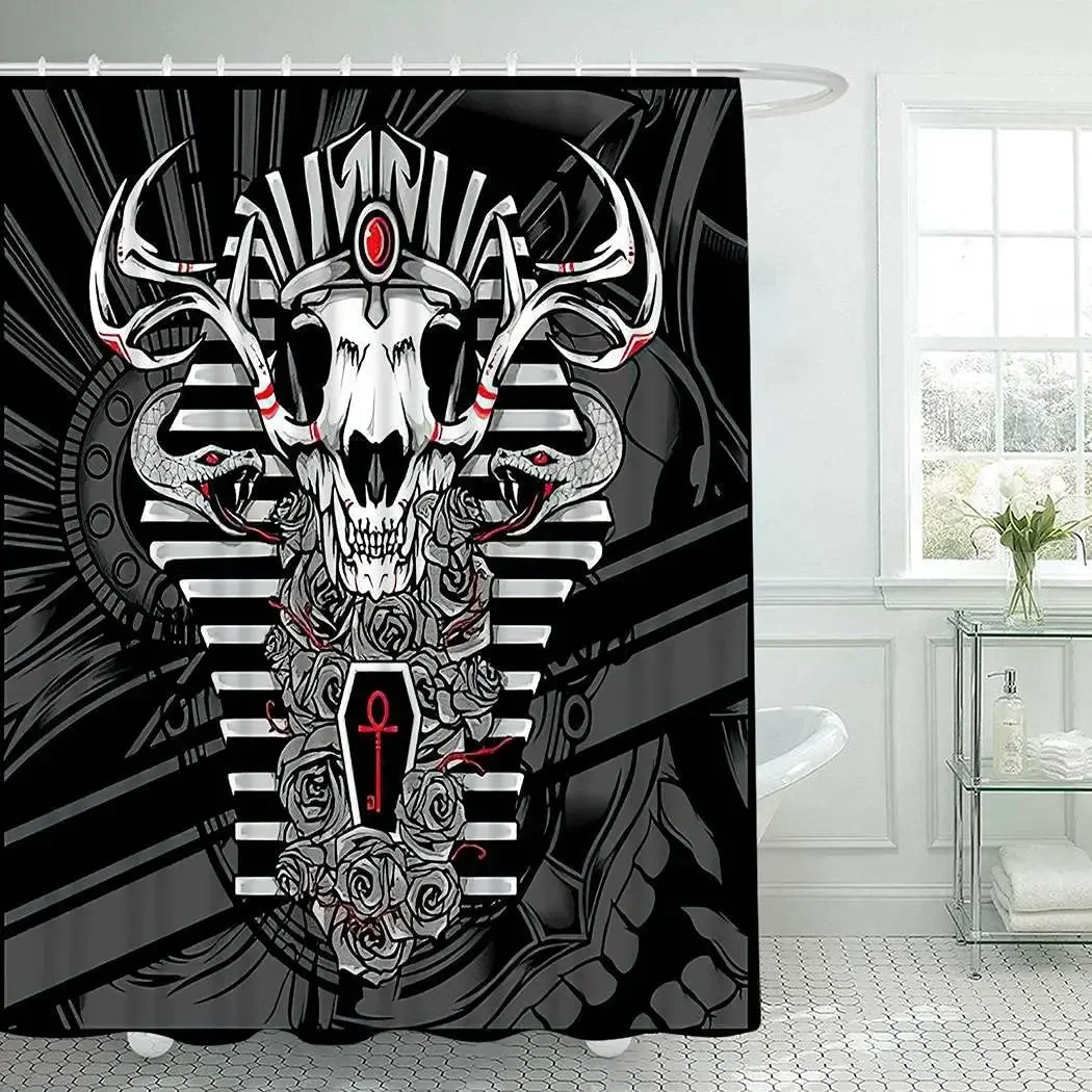 Pyramids Ankh Shower Curtain By Ho Me Lili For Bathroom Anubis Of The Dead With Snake Fabric Farmhouse