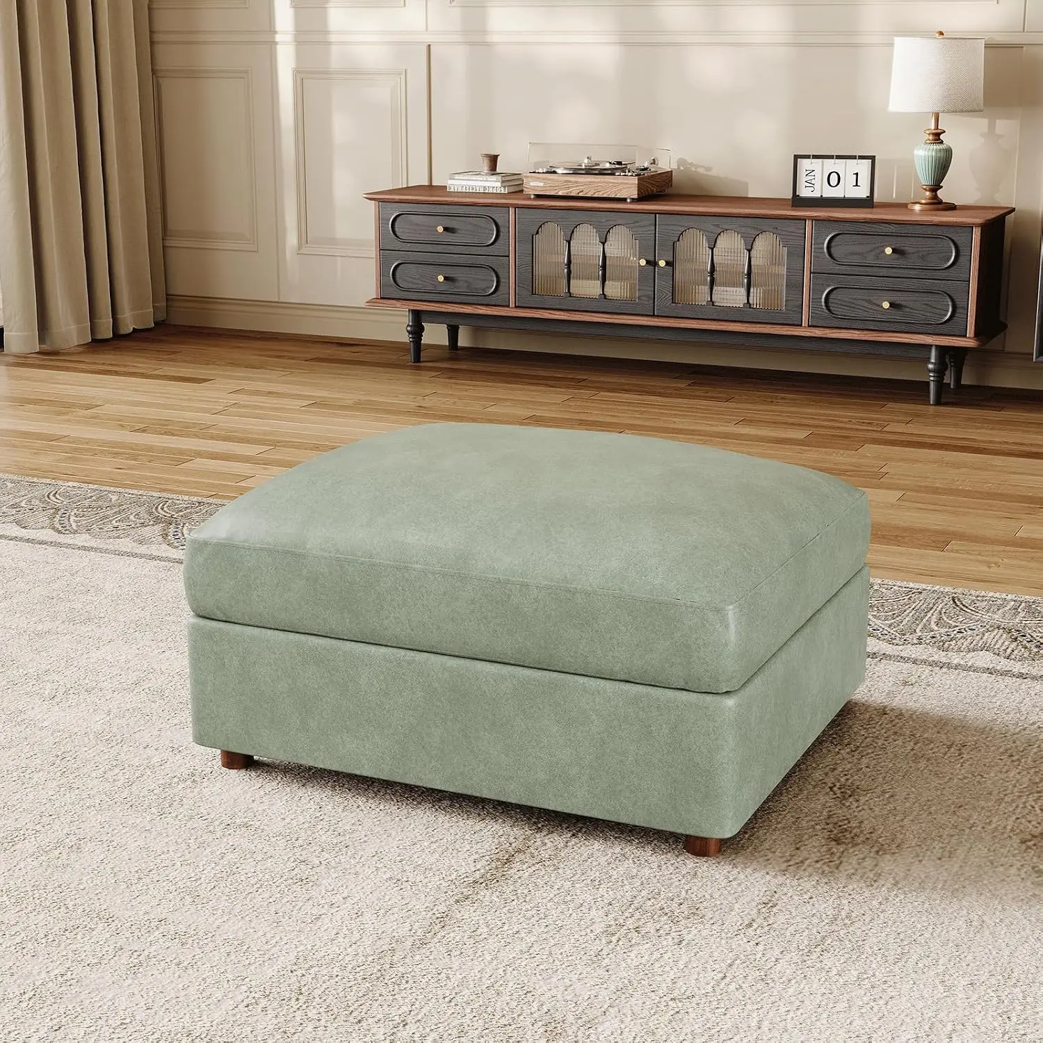 Green Green Faux Leather Ottoman Module for Sectional Sofa, 1pc, Customized - Aliexpress Deal