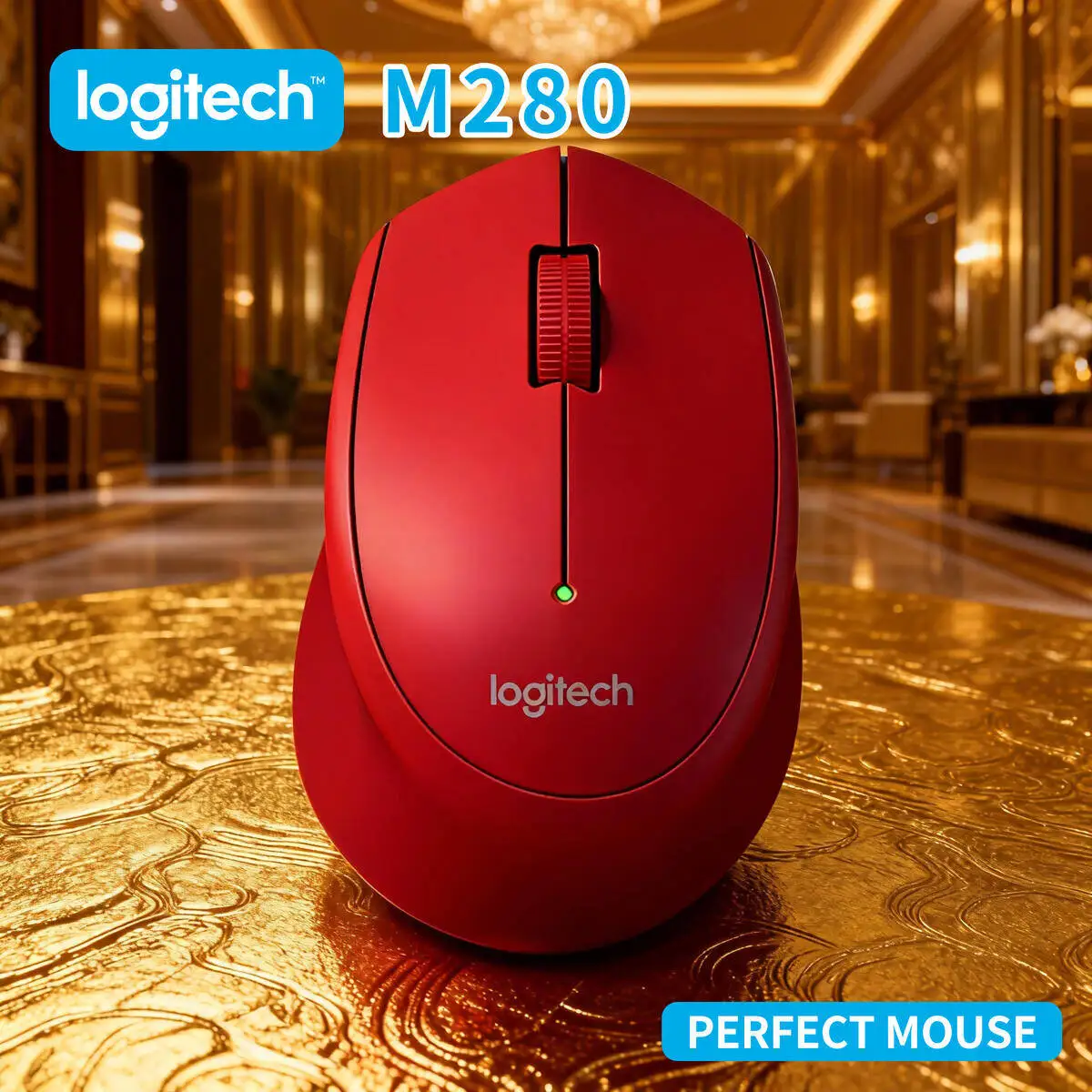 

Беспроводная мышь Logitech M280, 2,4 ГГц, 1000 точек на дюйм, высокоточный USB-наноприемник, портативный для офиса, дома, ПК, ноутбука