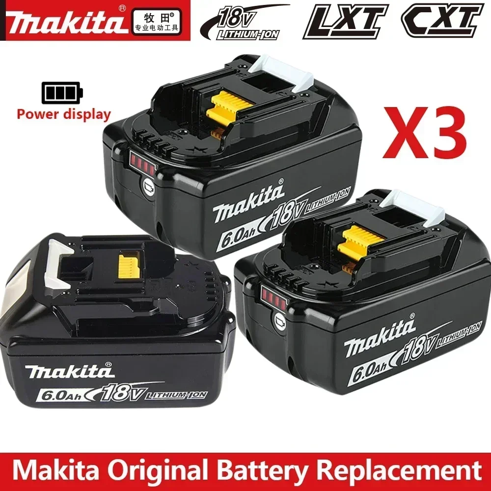 100% Makita Original 18V 6000mAh Lithium ion Rechargeable Battery 18v drill Replacement Batteries BL1860 BL1830 BL1850 BL1860B