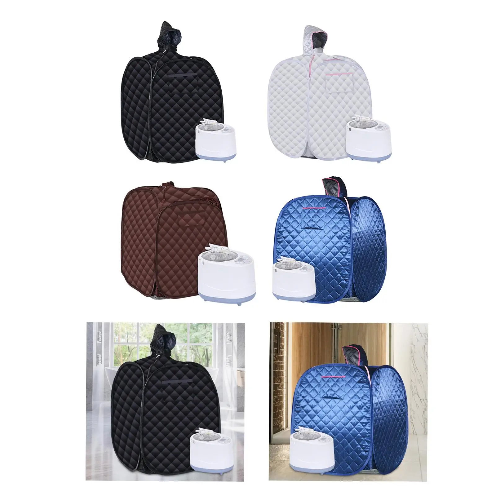 

Folding Steam Sauna Tent US Plug Folded SPA Sauna Room for Hotel Gift Travel