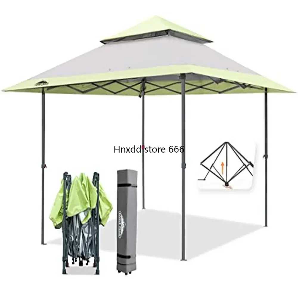 Pop Up Canopy Tent Instant Outdoor Shelter Vented Top Auto Extending Eaves Lightweight Portable UV Protection Strong Frame Rust