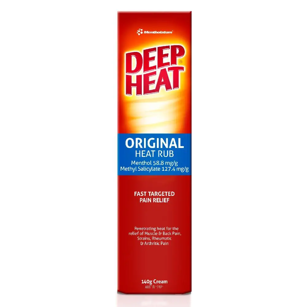 Genuine Australia Deep Heat Original Rub Muscle Back Pain Strains Rheumatic Arthritic Pain Relief Cream Massage Gel