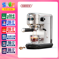 HiBREW Coffee Maker Cafetera 20 Bar Inox Semi Automatic Super Slim ESE POD& Powder Espresso Cappuccino Machine Hot Water H11