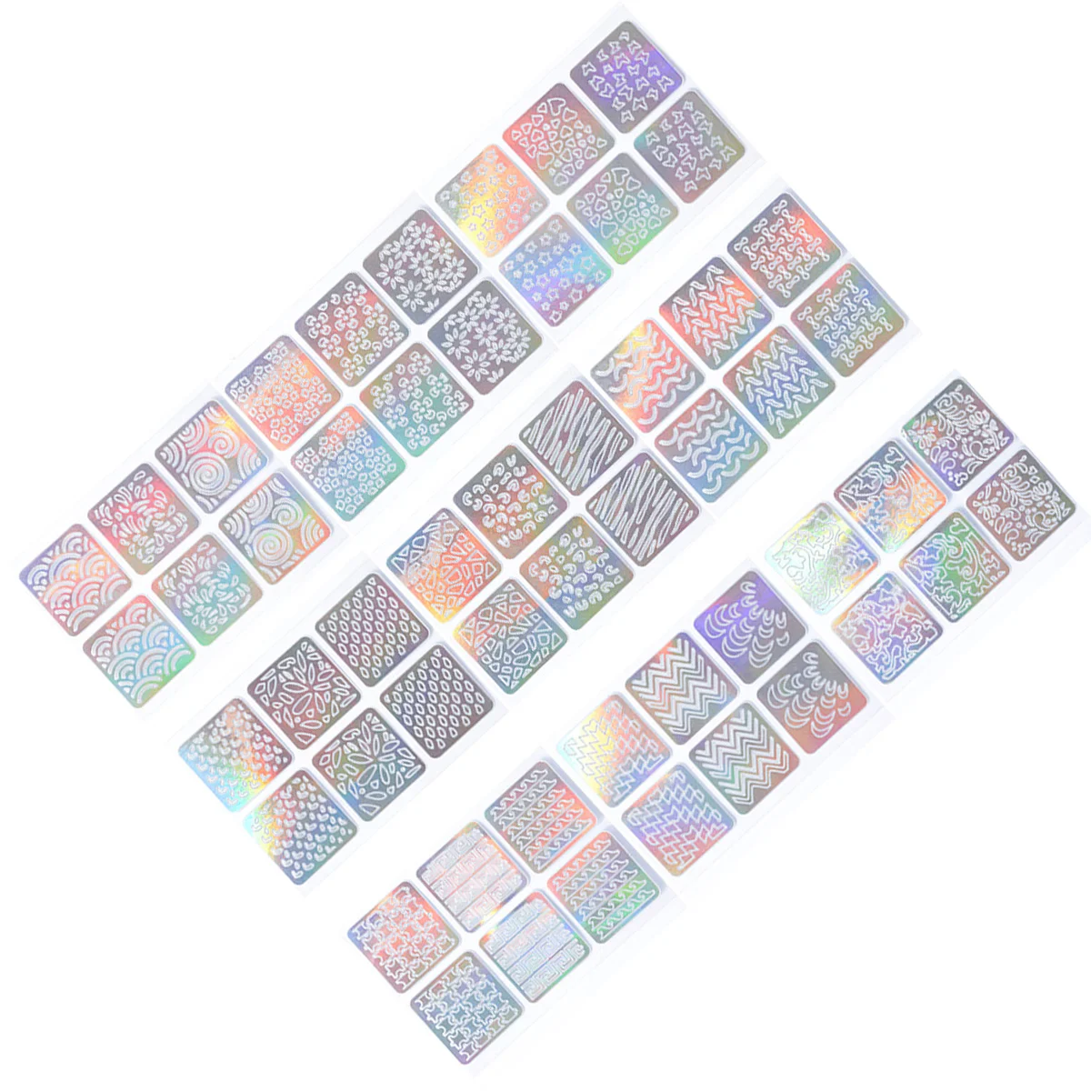 24 Sheets Nail Hollow Stickers 3D Stencil Gel Polish Nail Vinyl Tip Transfer Nail Decals nail sticker