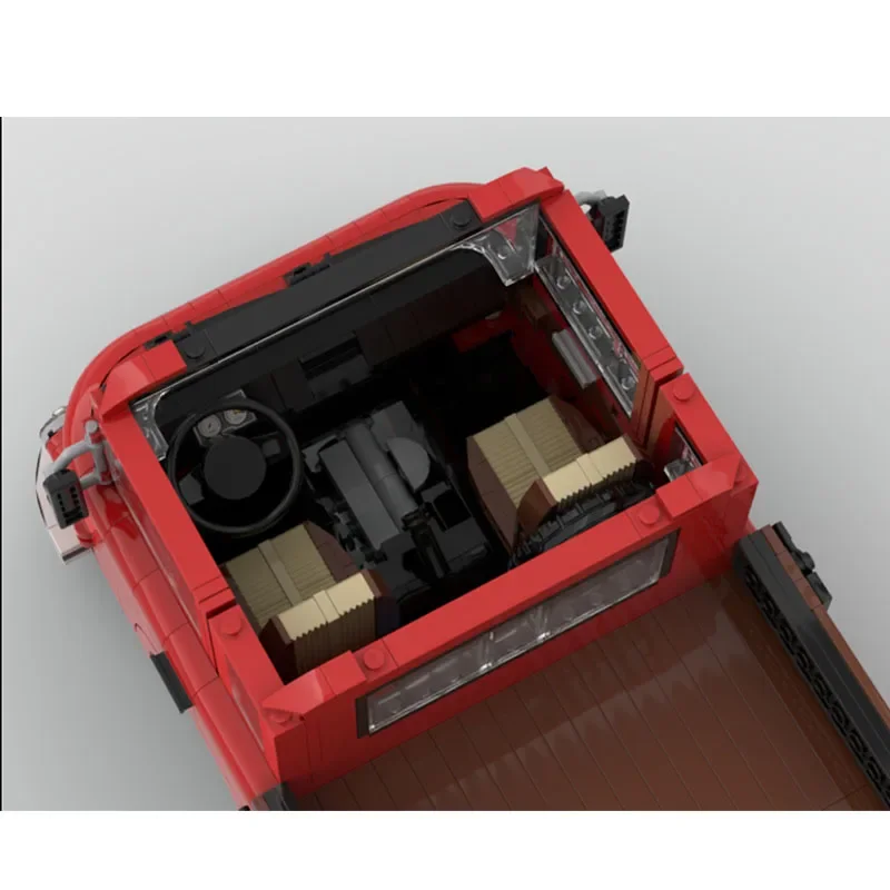 MOC-235212 Camión de transporte de carga clásico urbano, modelo de bloques de construcción, 1295 piezas, regalo de juguete de cumpleaños y Navidad para niños