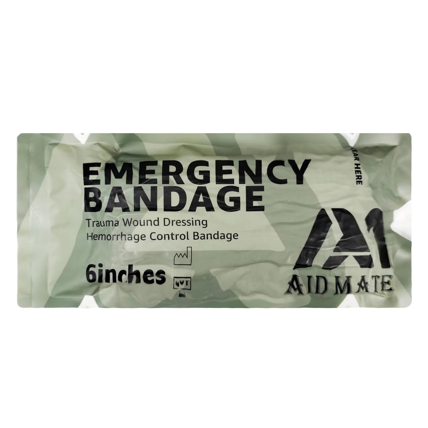 6Inch Israeli Emergency Survival Bandage Traumazorg Hemostatisch Wondverband Medische Steriele Verpakking