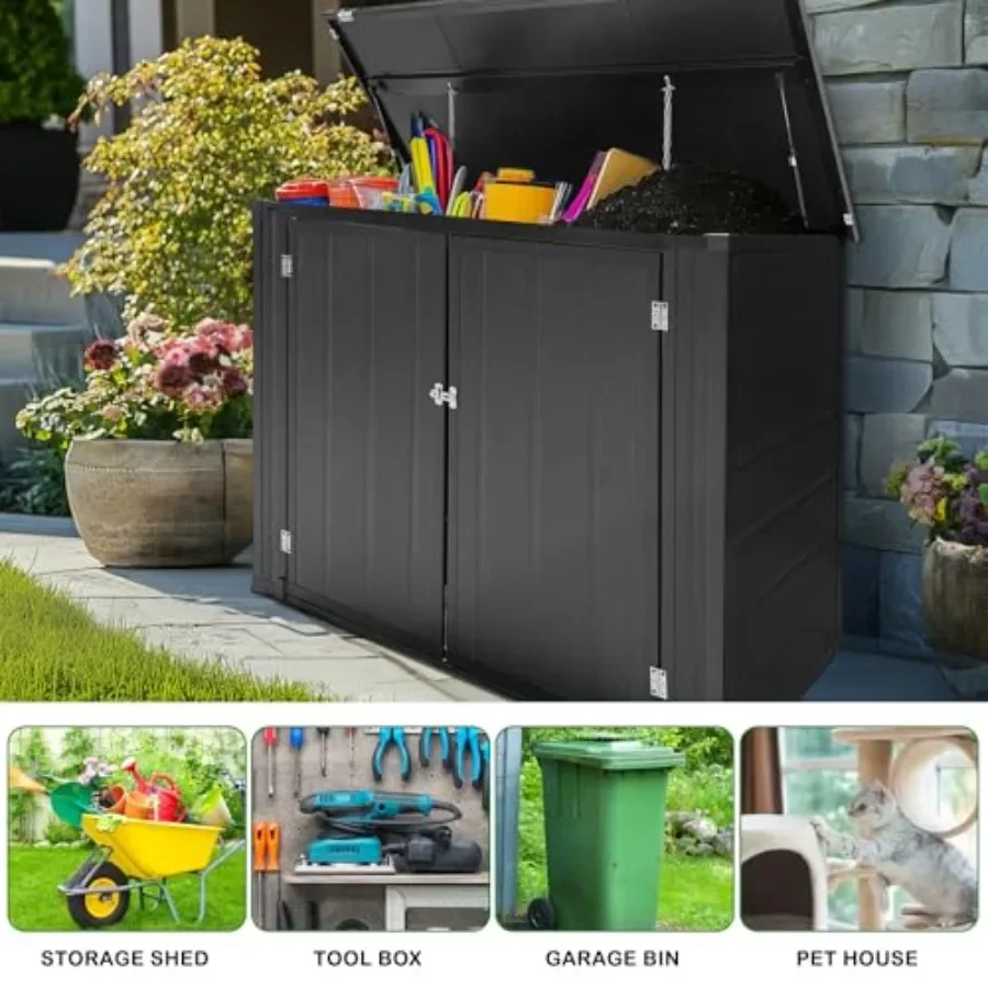 Weatherproof Outdoor Storage Shed with Lockable Door: Galvanized Steel, Gray, Rust-Resistant Secure