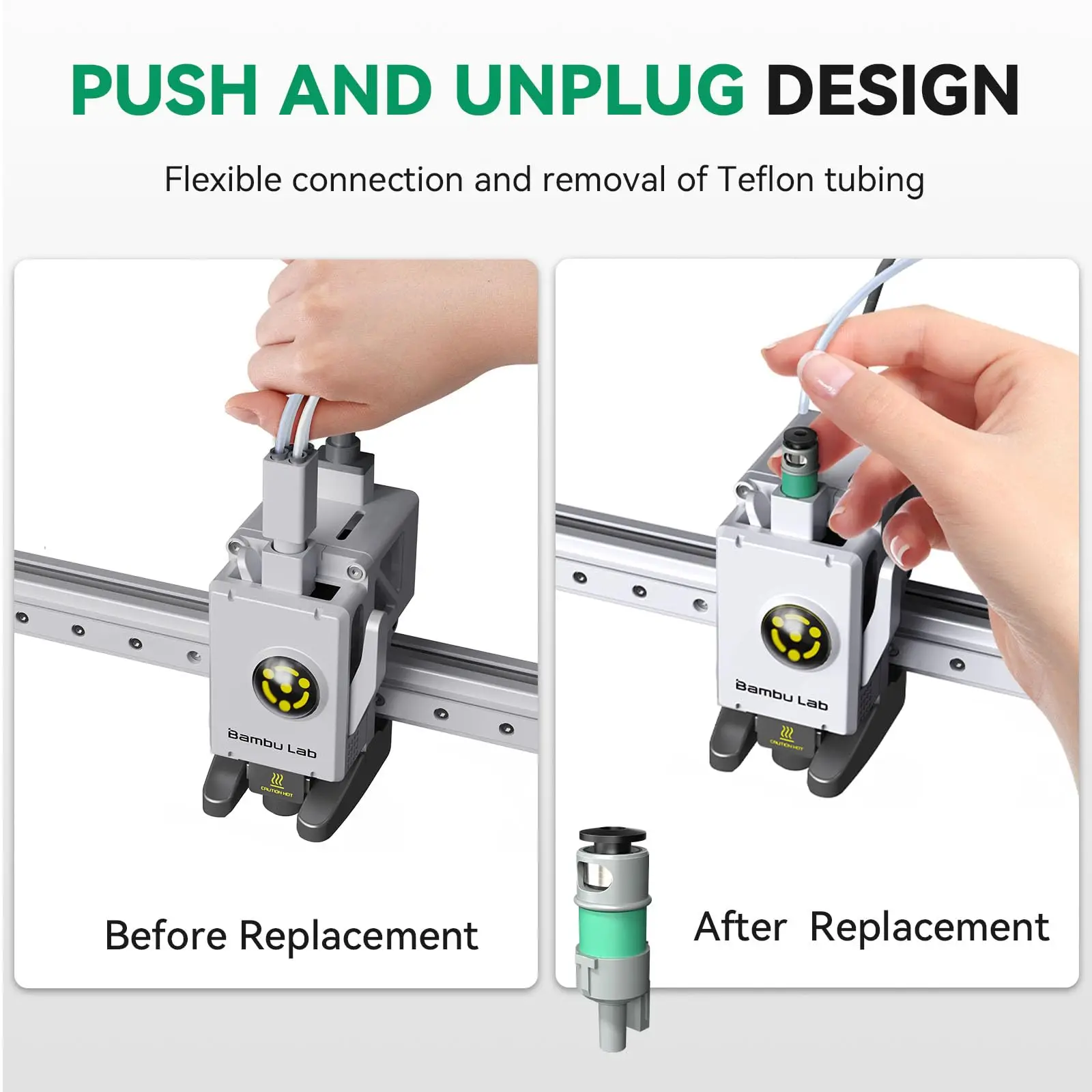 Für Bambu Lab A1 YOOPAI Gerade Filament Feeder PTFE Teflonto Rohr Anschluss für Bambu Lab A1/A1 Mini 3D Drucker 4-in-1 PTFE
