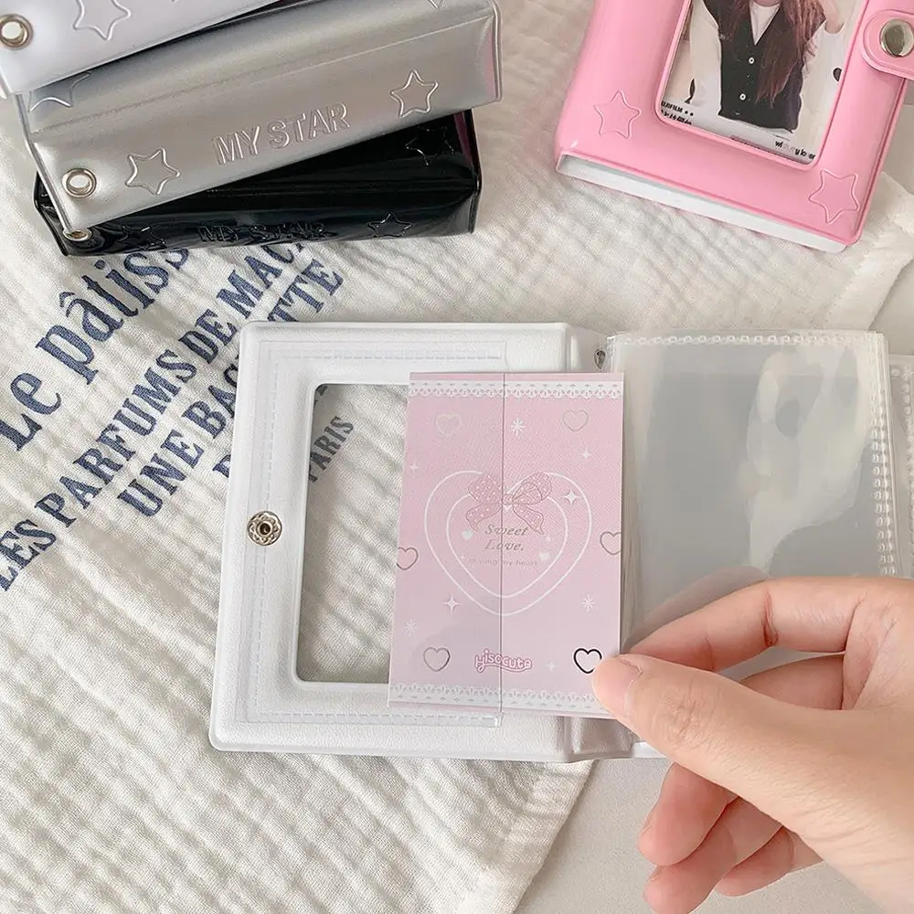 3 Inch 40 Slots Photo Album Collector Book Star Photocard Holder Card Holder Korean Album Cards Binder Hollow Clear Card Holder