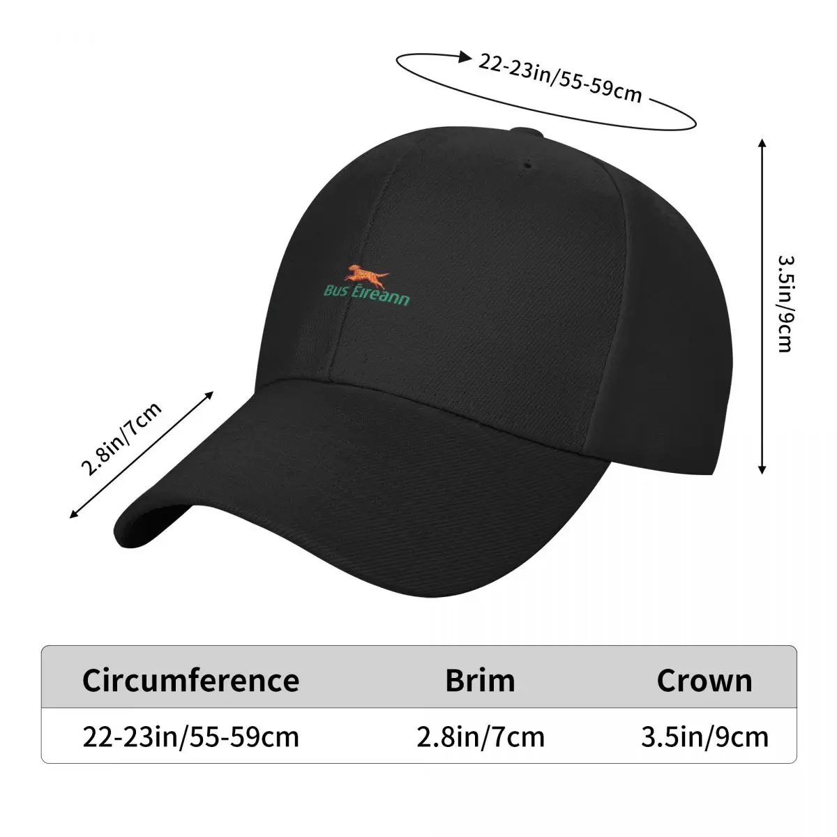 Irish Bus Eireann logo Baseball Cap sun caps Luxury Brand Golf Hat Man Women Beach Fashion Men's