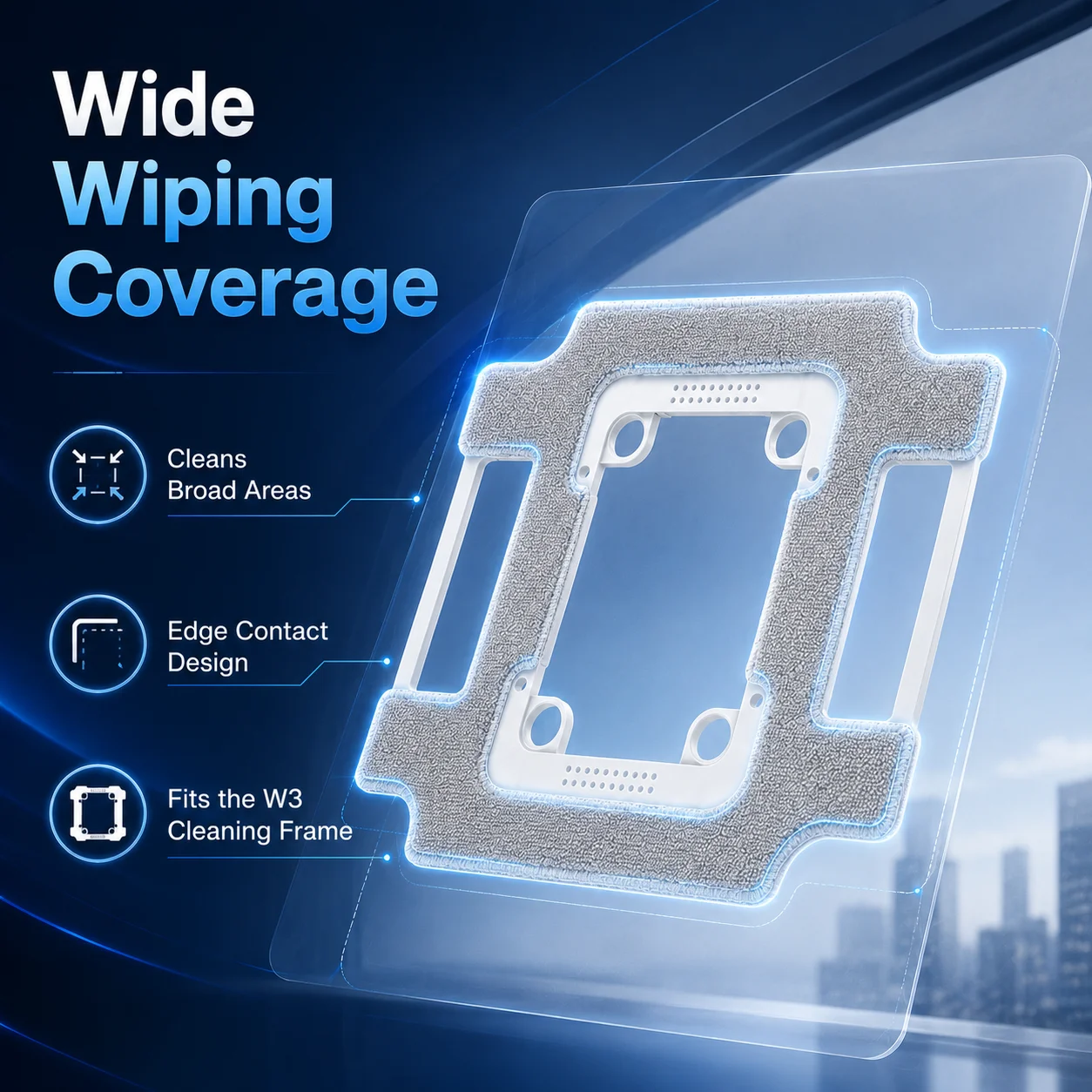 Replacement Mop Pad Cleaning Cloth Compatible for ECOVACS WINBOT W3 Window Cleaning Robot Washable Microfiber Cleaning Pad view 3