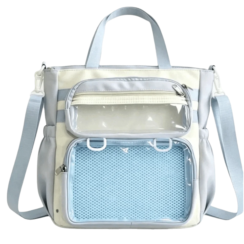 

Transparent Design Transparent Ita Bag Multi-color Cream Color Shoulder Bag Colorant Match Cute Portable Tote Bag Daily Use