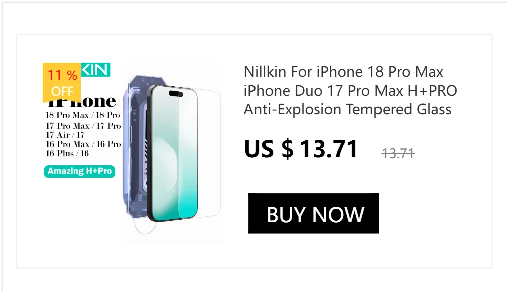 Nillkin For iPhone 18 Pro Max 17 Pro Max 17 Pro 18Pro Frosted Shield Pro Case PC+TPU Airbags Shockproof Anti-Scratch Phone Cover