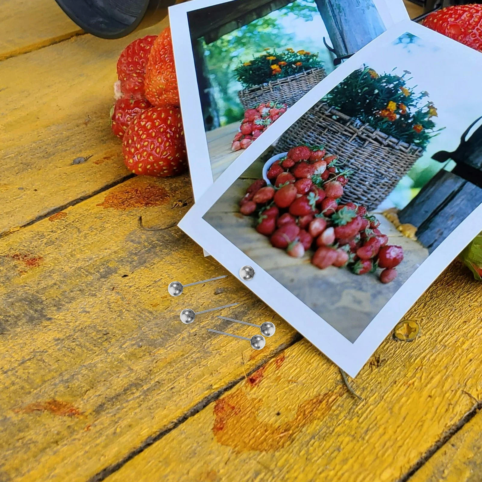 

200Pcs Heavy Duty Plastic Ball Head Push Pins Electroplated Stainless Steel Map Pins for Photos Cork Board Calendar