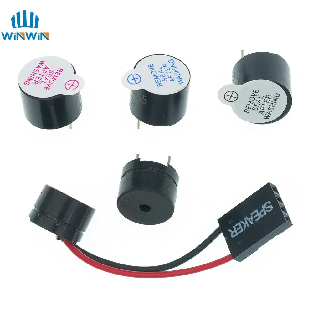 10PCS Active Buzzer 3V/5V/12V/16R TMB12A03 TMB12A05 TMB12A12 Magnetic Long Continous Beep Tone 12095 12*9.5mm Mini Plug Speaker