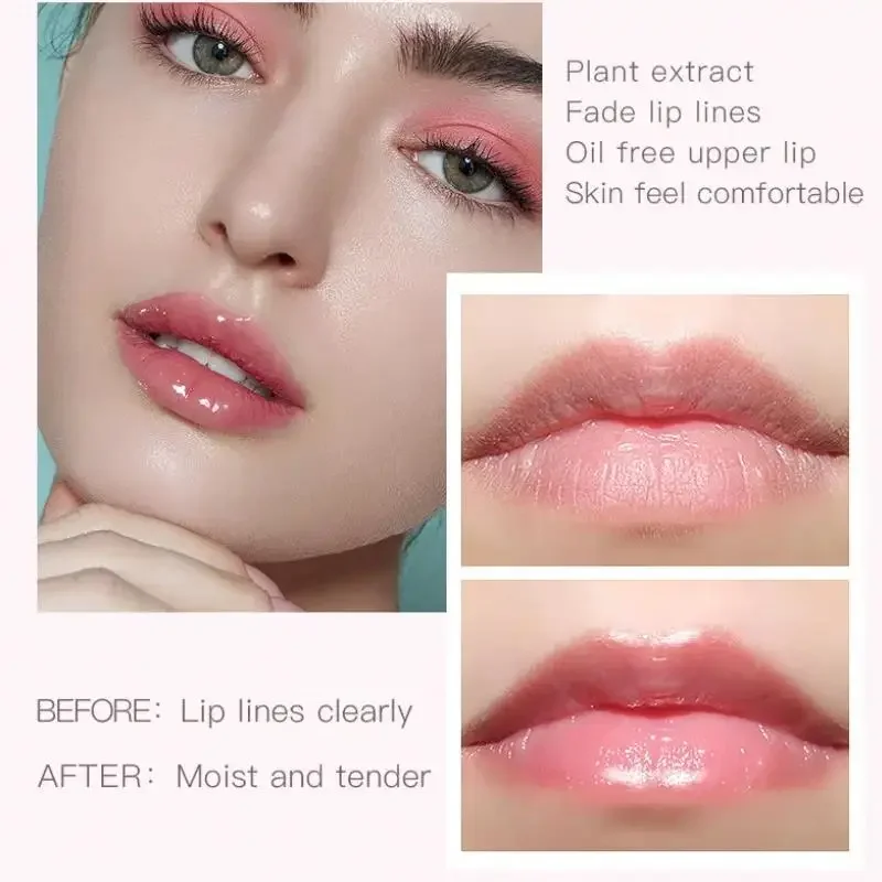 ملمع شفاه شفاف مرطب مكون من 3 قطع زيت شفاه معطر بالفواكه مع فراولة الأفوكادو والخوخ للشفاه الناعمة الناعمة #4