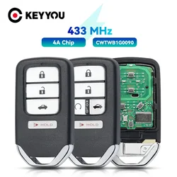 KEYYOU CWTWB1G0090 Zdalny kluczyk samochodowy 4/5BNT do Honda Accord Inspire Fit HRV Venzel Jazz Envix Crider City Sport 4A Chip 433MHz