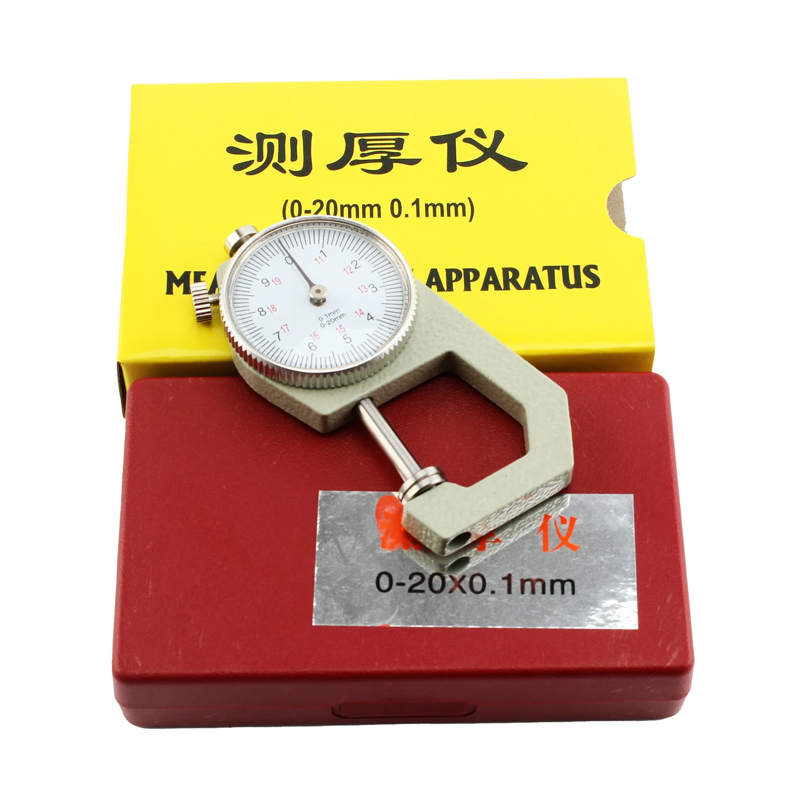 0-10mm/0-20mm Dial Thickness Gauge Leather Paper Thickness  Caliper Measuring for Leather Paper Width Measuring Instrument Tools