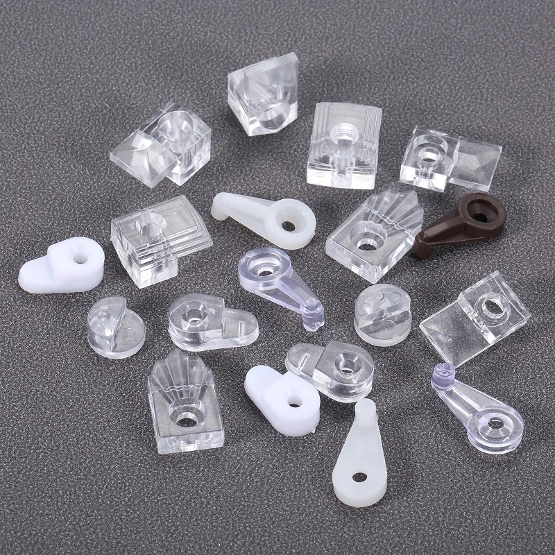 30 Stück Glas-Halterclips Braun - Befestigungsclips Für Spiegel & Glastüren