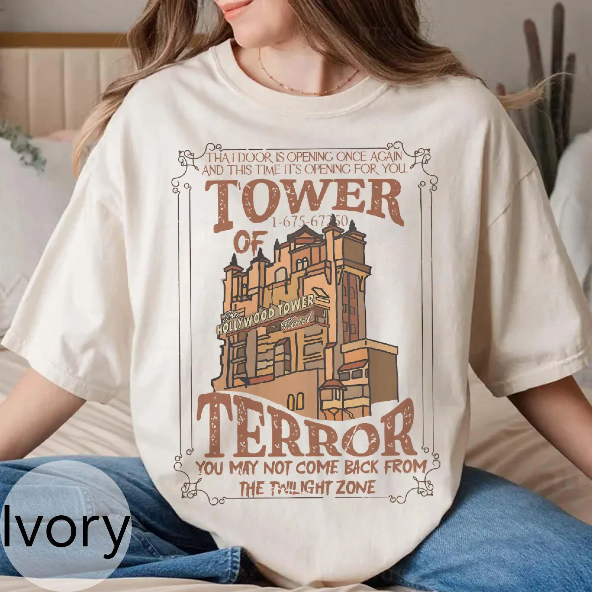 Retro Disney Tower of Terror Comfort Collar Shirt, Twilight Zone Shirt, Disney Ride Shirt, Hollywood Studios Shirt