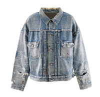 St_Michael x BBJ vintage distressed washed denim jacket