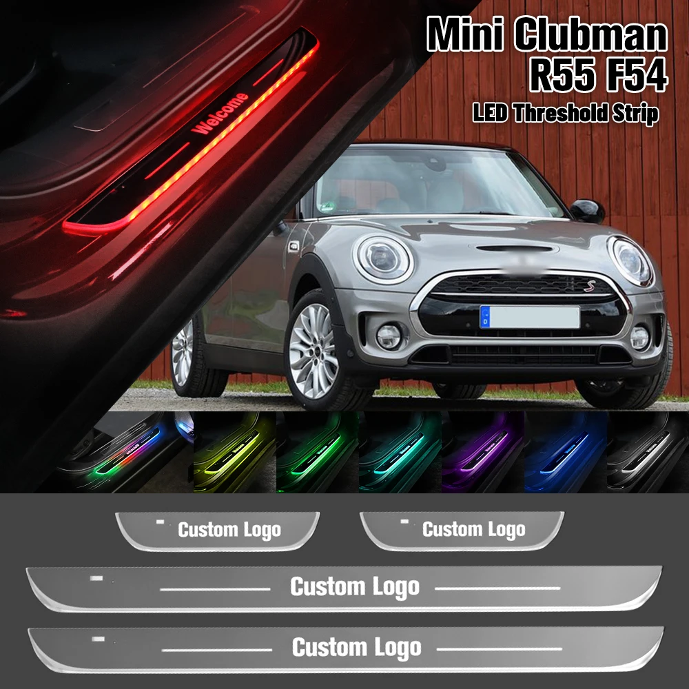 

For Mini Clubman R55 F54 2007-2019 Car Door Sill Light Customized Logo LED 2014 2018 Welcome Threshold Pedal Lamp Accessories