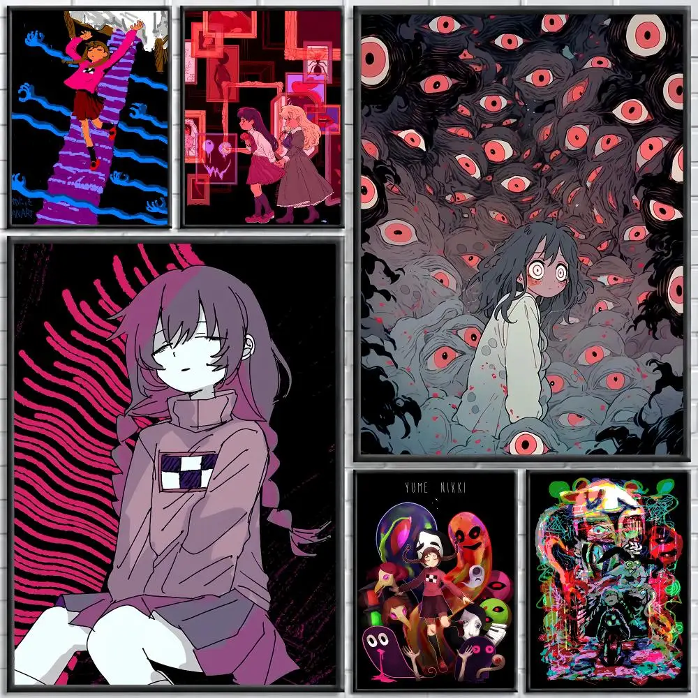 Game Yume Nikki Painting Calligraphy Stylish Canvas Poster Wall Art for Living Room Bedroom Cafe Office Home Decor Gift