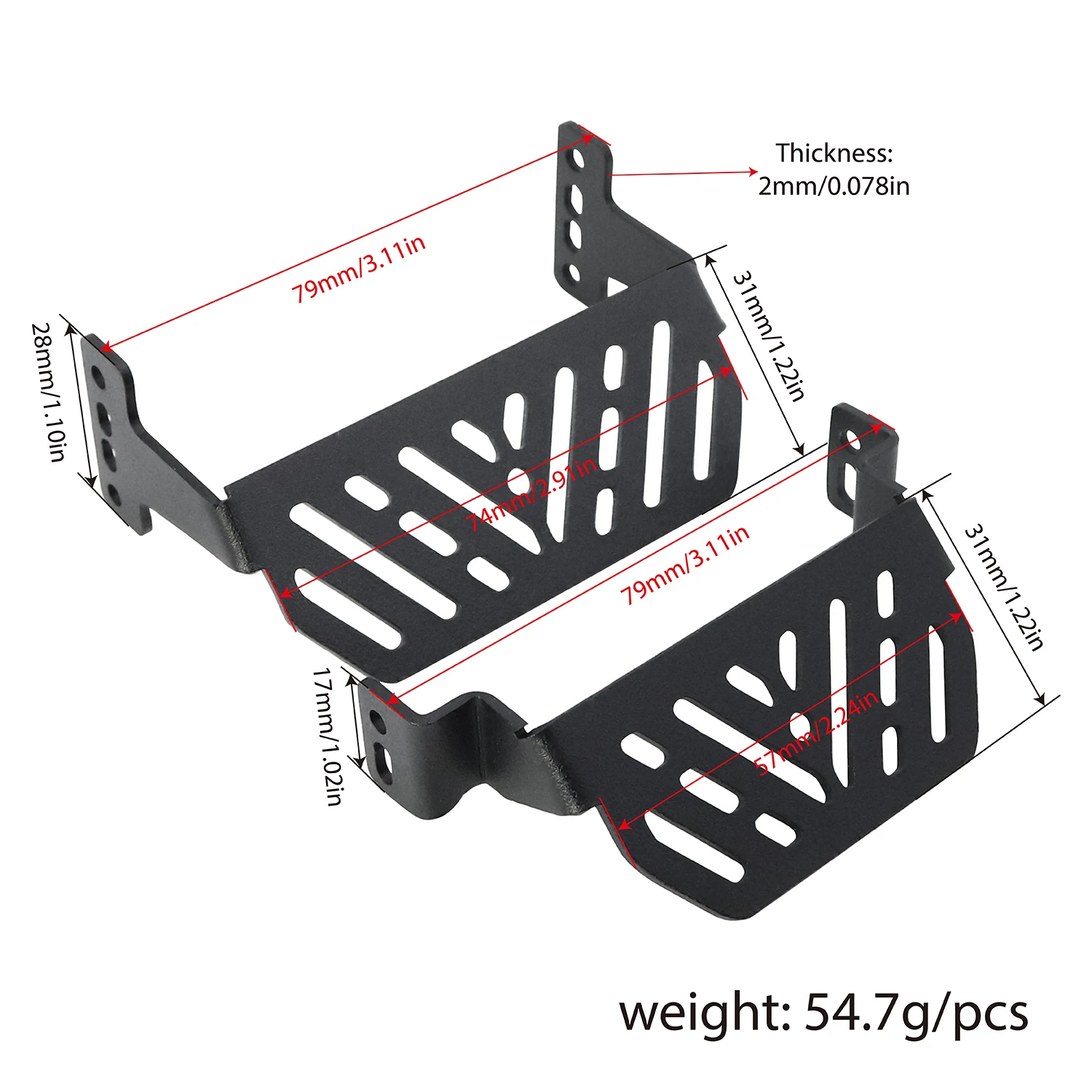 Osłona podwozia ze stali nierdzewnej, płyta ochronna, osłona akumulatora do 1/10 RC Crawler Trx4 Bronco Defender 82046-4 92076-4 K5