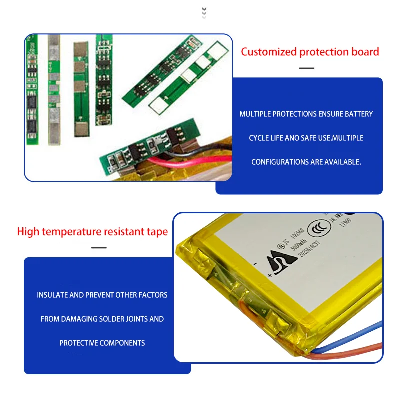 Original 105568 5000mAh 3.7V Lithium Polymer Battery Is Suitable for E-book Tablets Laptops Power Banks Video Games  DVD Players