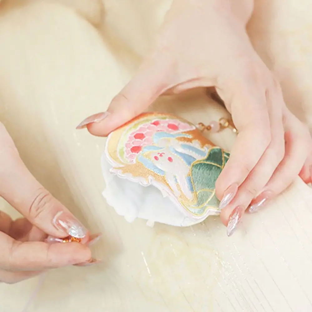 만화 중추절 향 주머니 자수 휴대용 향 주머니 펜던트 목걸이 태슬 수제 펜던트