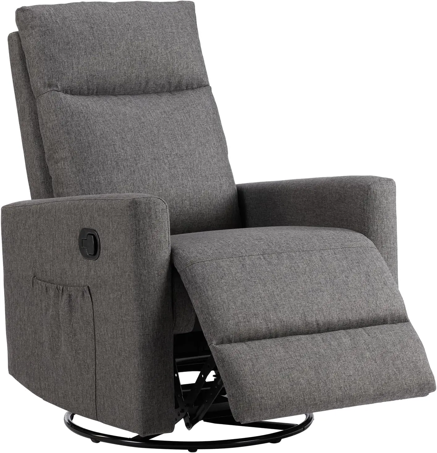 

Recliner Chair, Swivel Rocking, Glider Rocker Recliner, Nursery Chair with Extra Large Footrest for Living Room, High Back