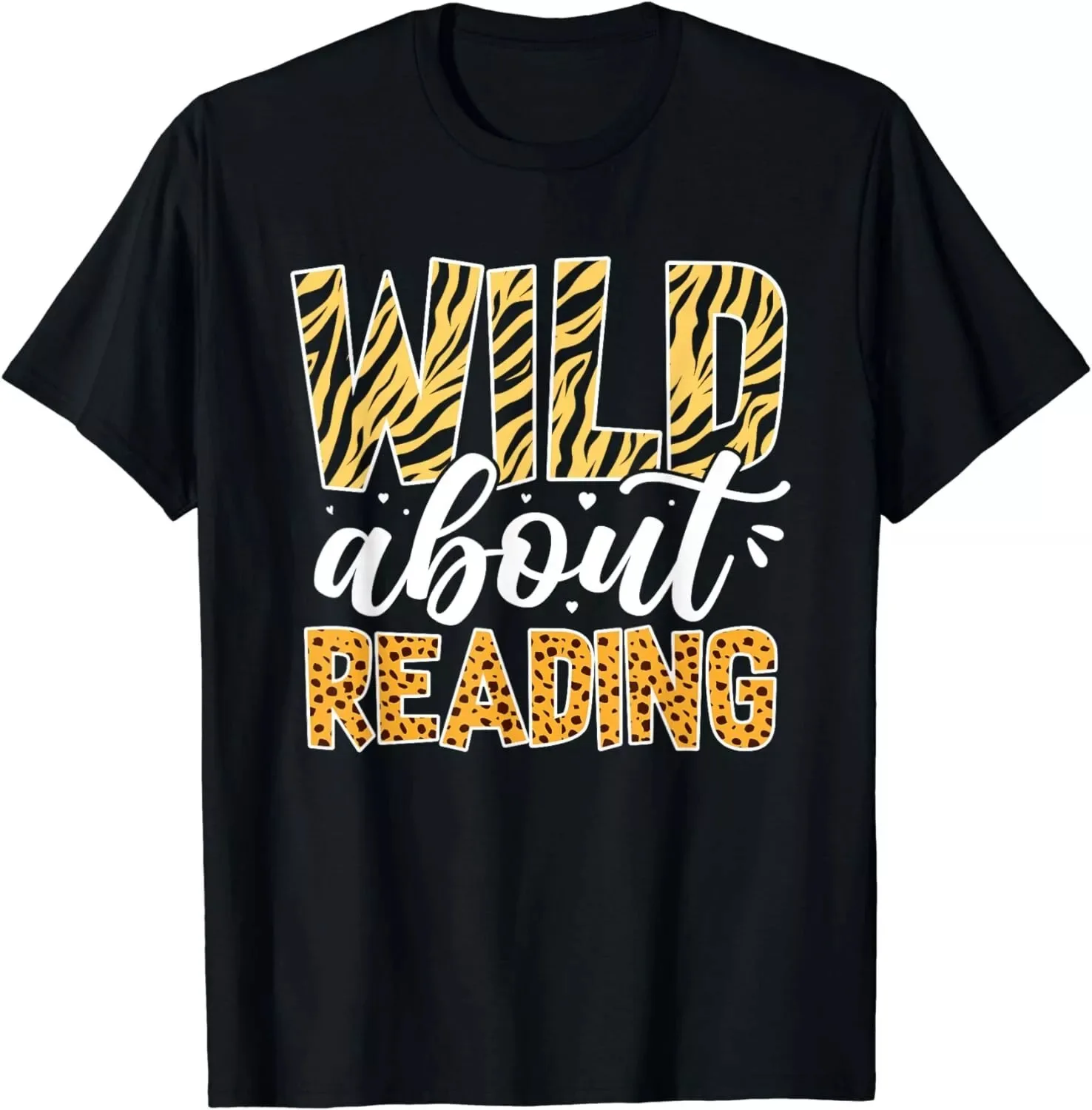 Wild about Reading Books Lovers Library Day English Teacher Gift Men's T-Shirt