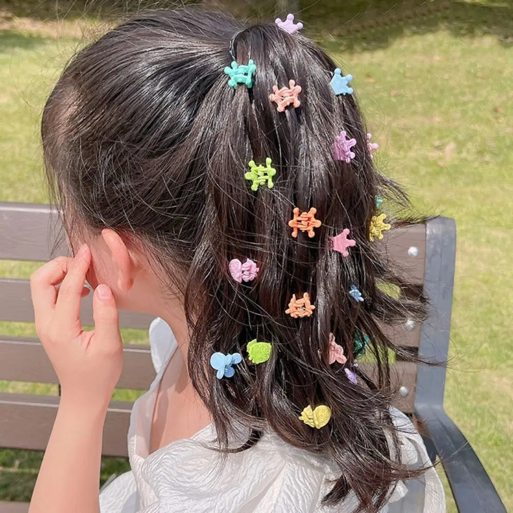 Girls Colorful Flower Star Crown Small Hair Claws Barrettes Cute Hair Claw Crab Clips Cartoon Hairpins Kids Hair Accessories